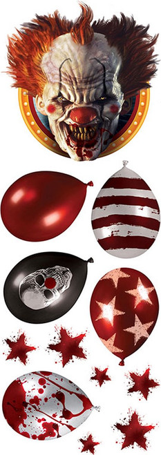 Halloween Vinyl Wall Stickers Killer Clown 25x70cm