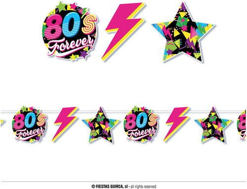 80s Forever Paper Garland 3m