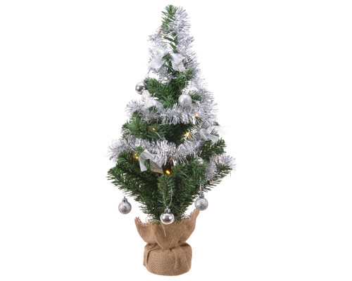 60cm LED Silver Decoration Tree BO