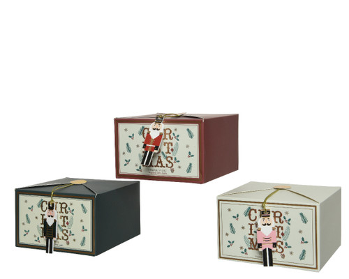 Boxed Christmas Fragrance Candle 13x8cm Choice of Cinnamon and Clove or Balsam Fir or cosy nights 