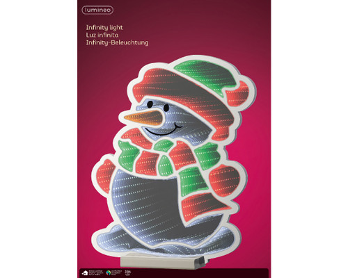 Infinity Light Snowman 40x59cm