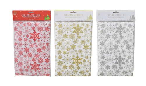 TABLECLOTH 132x178cm SNOWFLAKES