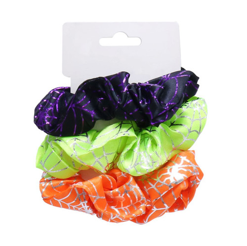 Spider Web Hair Scrunchie Satin
