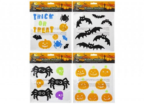 Halloween Gel Window Stickers PBH Spiders 20x20cm