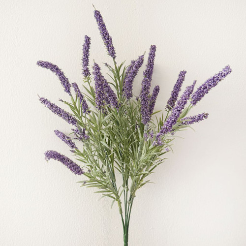 Lavender Bush 7 Head Purple 40cm