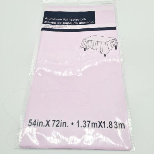 Tablecover Rectangular Light Pink Plastic 1.37m x 1.83m