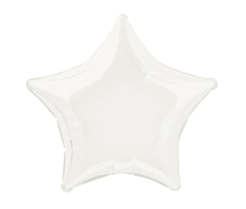 H100 20in Foil Balloon White Star