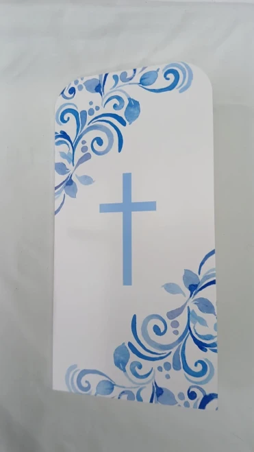 Blue Cross Communion or Christening Trifold Money Wallet
