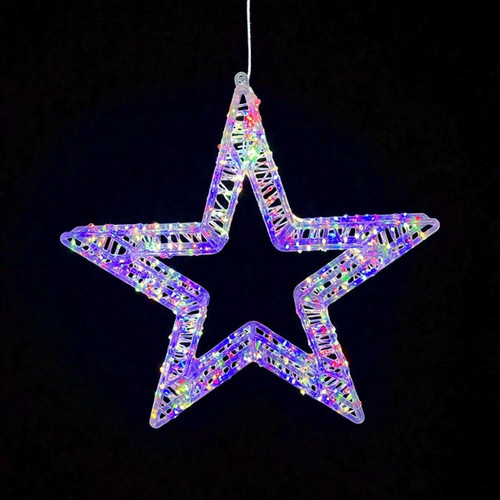 LED Star with 500 Multicoloured Lights 42x42cm