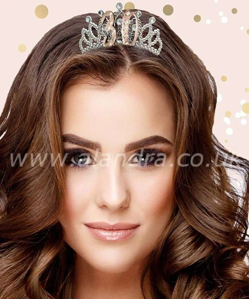 Birthday Tiara Age 30 Rose Gold