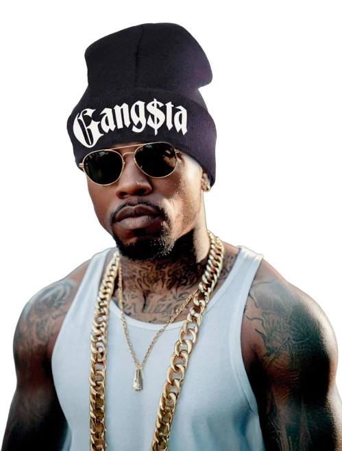 Gangsta Beanie Hat Black