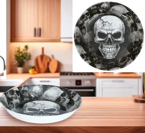 Halloween Skull Bowl Plastic 32cm