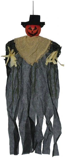 Hanging Scarecrow Pumpkin Head 60cm
