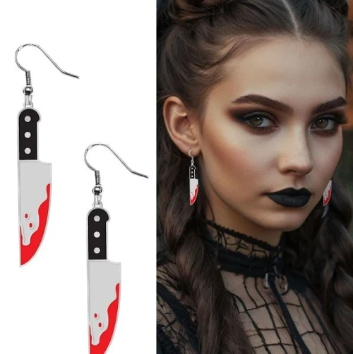 Halloween Earrings Knives