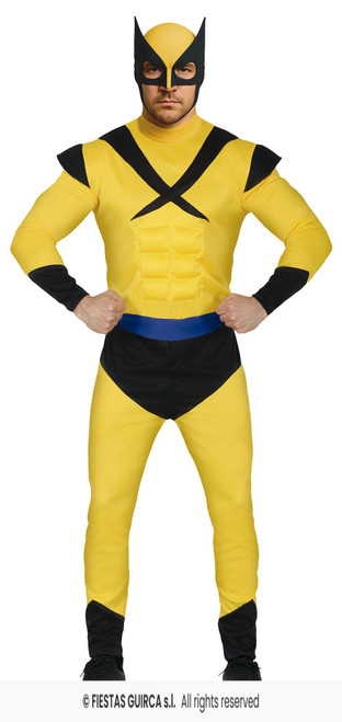 Yellow Muscle Hero Adult Size Medium