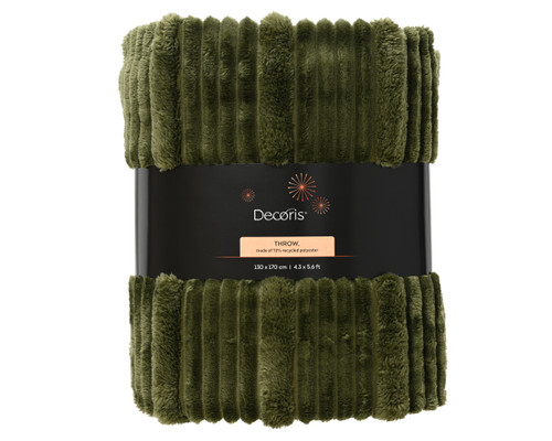 Polyester Throw Irregular Stripe Green 170x130cm