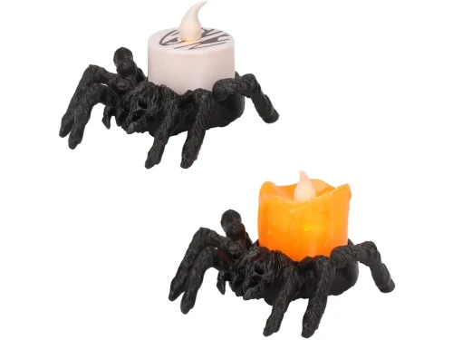 LED Spider Tea Light Holder with Tea Lights 2 Assorted Designs