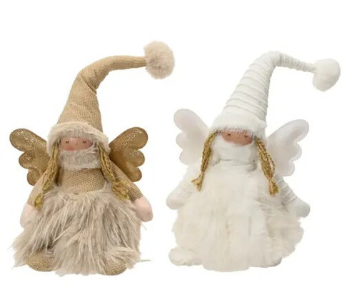 Angel Sitting with Small Feet 35cm Choice of Gold or White