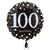 H100 18in Foil Balloon Age 100 Gold Celebration