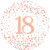 H100 18in Foil Balloon Rose Gold Sparkling Fizz Age 18