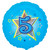H100 18in Foil Balloon Blue Age 5 Stars