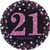 Pink Celebration Age 21 Plates Pk8