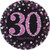 Pink Celebration Age 30 Plates Pk8