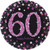 Pink Celebration Age 60 Plates Pk8