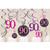 Pink Celebration Age 90 Swirl Decoration Pk12