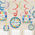 Bright Birthday Swirl Decorations Pk12