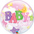 H300 22in Single Bubble Baby Girl Moon Stars 