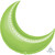 H300 Crescent Foil 35in Lime Green