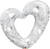 H400 42in Silver Hearts and Filigree Pearl White Supershape