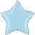 H600 36in Foil Balloon Light Blue Star