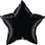 H600 36in Foil Balloon Onyx Black Star