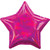 H100 18in Foil Balloon Star Iridescent Magenta