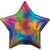 H100 18in Foil Balloon Star Iridescent Rainbow