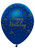 12in Latex Balloons Navy Geode Happy Birthday Pk6 