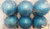 100mm Glitter Baubles Aqua x 6