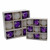 9 x 60mm Decorated Baubles White and Purple