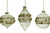 Gold Star Onion Drop Bauble 8cm