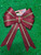 Glitter Bow Red with Gold Stripe 20cm