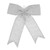 Glitter Bow Silver 20cm