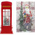 Telephone Box Glitter Spinner LED