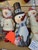 Standing Bark Effect Snowman 50cm