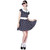 50s Lady Black Polka Dot Dress M Size 14 to16