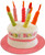 Happy Birthday Hat With Candles Pink 