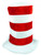 Hat Tall Red White Adult