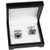 Cufflinks Black Silver Square