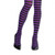 Striped Tights Black Purple Adult